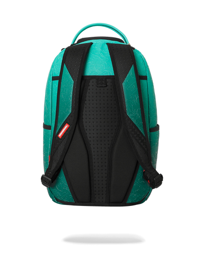 TURQUOISE DOODLE EMBOSS BACKPACK