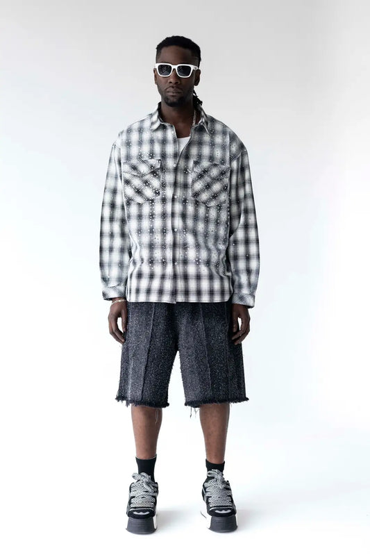 CAMICIA TEXAN CON BRILLANTINI
