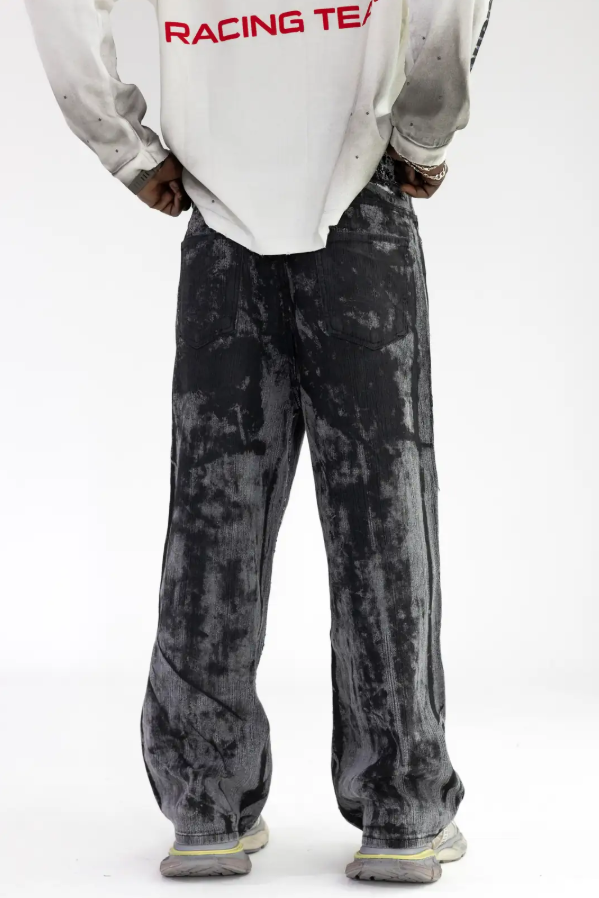 DENIM SPALMATO BORCHIATO