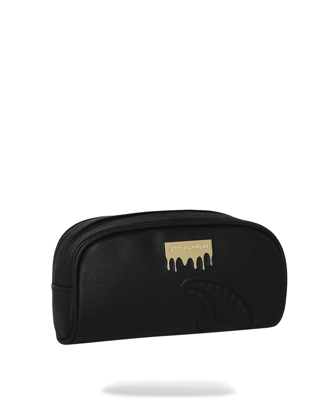 SILVER SIDE DRIP BLACK CHECK PENCIL POUCH