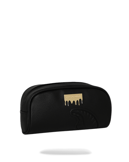 SILVER SIDE DRIP BLACK CHECK PENCIL POUCH