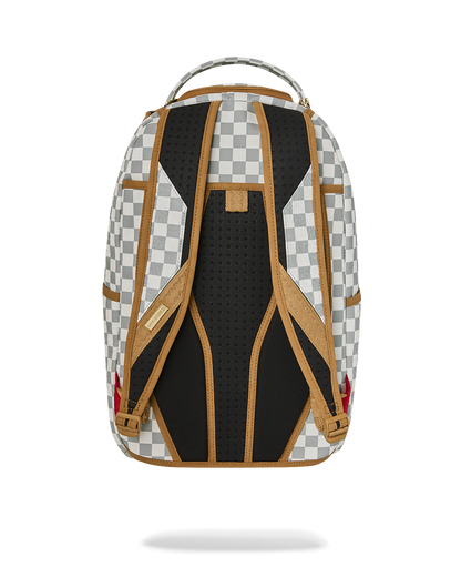 GRAFF EMBOSSED CREAM CHECK DLXSV BACKPACK