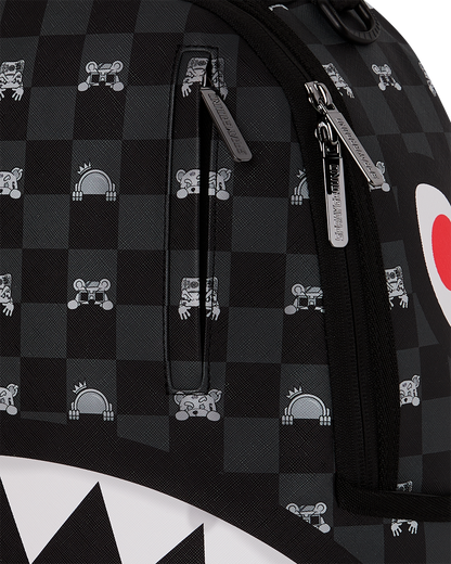 GRAY PEEKING CHARACTER CHECK DLXSV BACKPACK